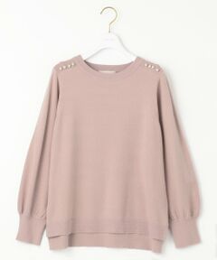 L size ONWARD(大きいサイズ) / エルサイズオンワード ニット・セーター | 【Oggi1月号掲載】ショルダーパール調 ニット