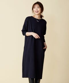 L size ONWARD(大きいサイズ) / エルサイズオンワード ミニ丈・ひざ丈ワンピース | 【洗える】レーヨンストレッチ ニット ワンピース