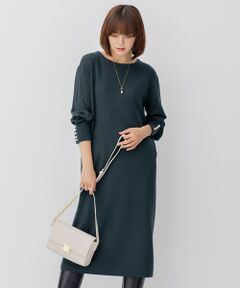 【CLASSY.1月号掲載】ウールブレンド パール ニットワンピース