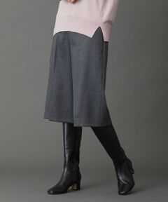 L size ONWARD(大きいサイズ) / エルサイズオンワード ショート・ハーフ・半端丈パンツ | 【洗える】フラノハンドウォッシュ キュロット パンツ