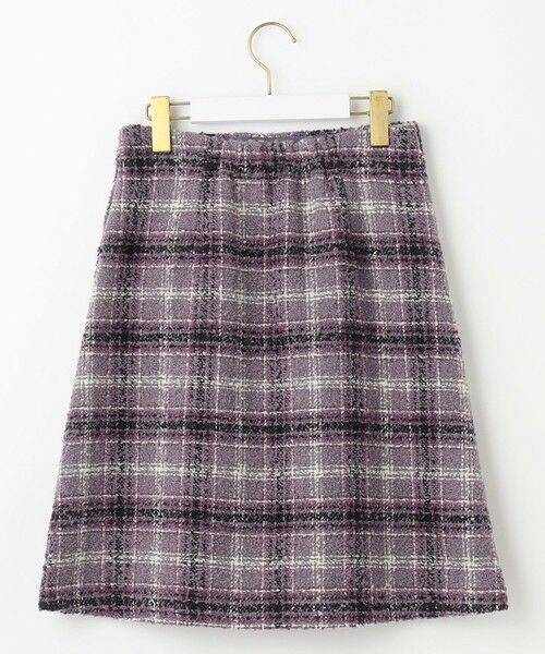 L size ONWARD(大きいサイズ) / エルサイズオンワード ミニ・ひざ丈スカート | ツイードラップミニ スカート | 詳細8