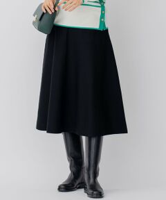 L size ONWARD(大きいサイズ) / エルサイズオンワード ミニ・ひざ丈スカート | ウールブレンド ニットスカート