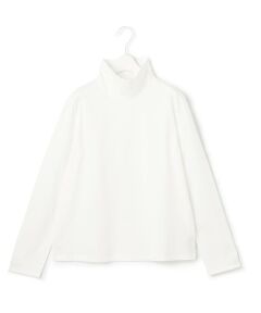 【洗える】CottonSingleJersey ハイネックプルオーバー