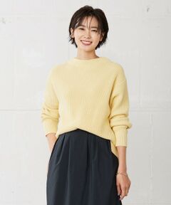 L size ONWARD(大きいサイズ) / エルサイズオンワード ニット・セーター | 【洗える】 SPIRALコード  ボトルネック ニット
