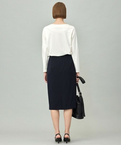 L size ONWARD(大きいサイズ) / エルサイズオンワード ミニ・ひざ丈スカート | 【新色追加・防シワ・速乾・洗える】Fied ラップ風スカート | 詳細7