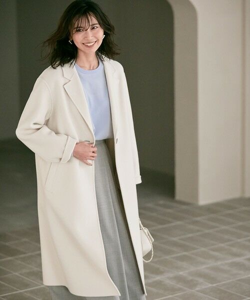 L size ONWARD(大きいサイズ) / エルサイズオンワード ミニ・ひざ丈スカート | 【洗える】ウールブレンドストレッチ フレアスカート | 詳細4