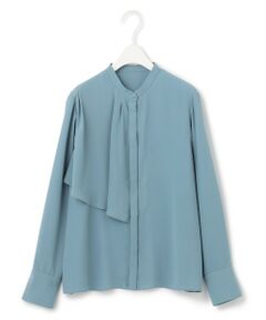 L size ONWARD(大きいサイズ) / エルサイズオンワード シャツ・ブラウス | 【洗える・UVケア】BackSatinAmunzen ラッフルデザインブラウス