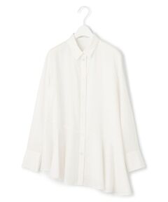 L size ONWARD(大きいサイズ) / エルサイズオンワード シャツ・ブラウス | 【洗える】 リヨセルローン ペプラムブラウス