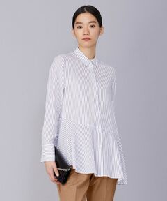 L size ONWARD(大きいサイズ) / エルサイズオンワード シャツ・ブラウス | 【洗える】 リヨセルローン ペプラムブラウス