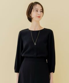 L size ONWARD(大きいサイズ) / エルサイズオンワード シャツ・ブラウス | 【洗える】ダブルフェイススーティング プルオーバーブラウス