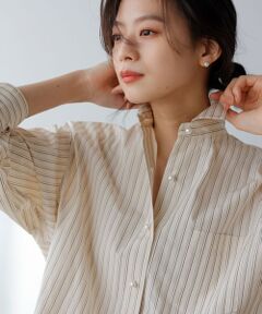 L size ONWARD(大きいサイズ) / エルサイズオンワード シャツ・ブラウス | 【洗える】CANCLINI ポケット付き パールボタン シャツブラウス