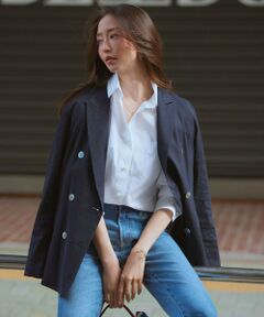 L size ONWARD(大きいサイズ) / エルサイズオンワード シャツ・ブラウス | 【洗える】CANCLINI ポケット付き パールボタン シャツブラウス