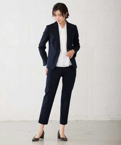 L size ONWARD(大きいサイズ) / エルサイズオンワード カットソー | カチオンストライプ ボウタイ カットソー | 詳細2