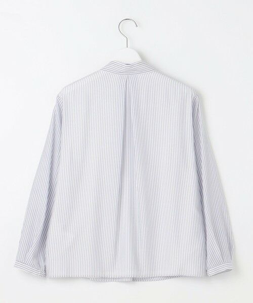 L size ONWARD(大きいサイズ) / エルサイズオンワード カットソー | カチオンストライプ ボウタイ カットソー | 詳細10