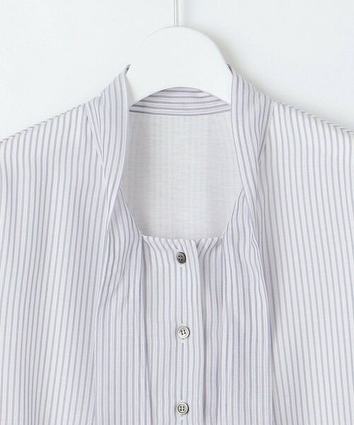 L size ONWARD(大きいサイズ) / エルサイズオンワード カットソー | カチオンストライプ ボウタイ カットソー | 詳細14