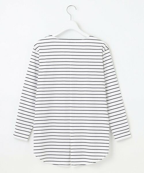 L size ONWARD(大きいサイズ) / エルサイズオンワード カットソー | ベーシックジャージー ボーダー ロングＴシャツ カットソー | 詳細10