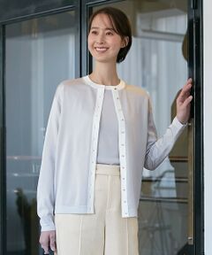 L size ONWARD(大きいサイズ) / エルサイズオンワード ニット・セーター | 【洗える/セット可】シャインハイゲージ カーディガン