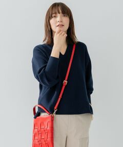 L size ONWARD(大きいサイズ) / エルサイズオンワード ニット・セーター | 【洗える】コンパクトコットンポリエステル Vネック ニット