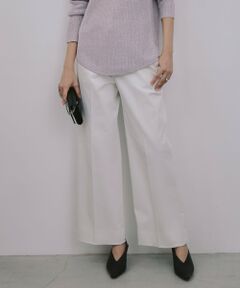 L size ONWARD(大きいサイズ) / エルサイズオンワード その他パンツ | 【洗える】T/Cストレッチサテン ワイドパンツ