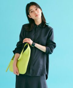 L size ONWARD(大きいサイズ) / エルサイズオンワード シャツ・ブラウス | 【洗える】 ルゼブフィブリルサテン シャツ