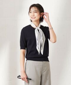 【洗える】 BASIC HI-COTTON クルーネック ニット