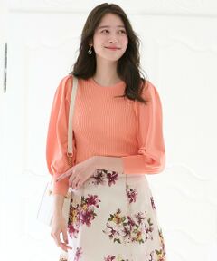 L size ONWARD(大きいサイズ) / エルサイズオンワード ニット・セーター | 【洗える】フラワーカラー2WAY ニット