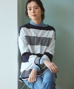 L size ONWARD(大きいサイズ) / エルサイズオンワード ニット・セーター | ストレッチコットンポリエステル ニット