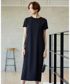 L size ONWARD(大きいサイズ) / エルサイズオンワード ロング・マキシ丈ワンピース | 【接触冷感・UVケア・速乾・洗える】FluidBackSatin ワンピース