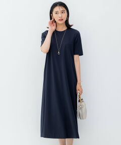 L size ONWARD(大きいサイズ) / エルサイズオンワード ロング・マキシ丈ワンピース | 【洗える】ストレッチポンチ Aライン ワンピース