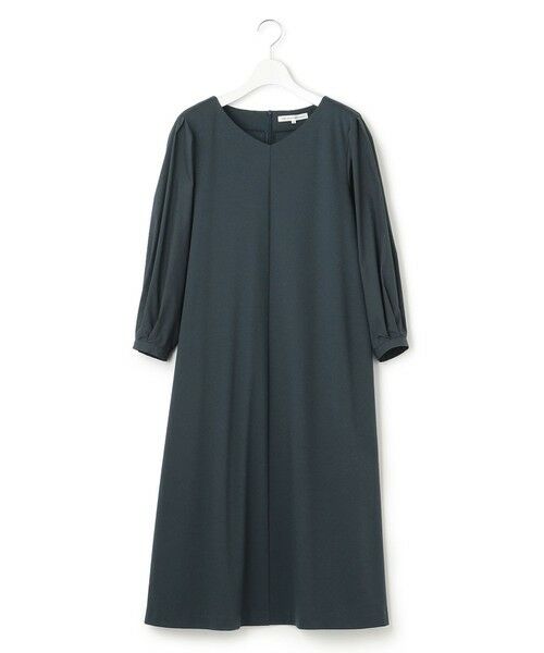 L size ONWARD(大きいサイズ) / エルサイズオンワード ロング・マキシ丈ワンピース | 【洗える】コットンツイルジャージー コンビ ワンピース | 詳細3