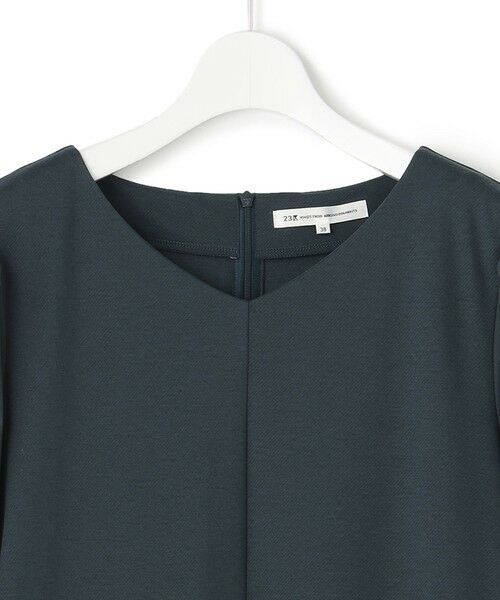 L size ONWARD(大きいサイズ) / エルサイズオンワード ロング・マキシ丈ワンピース | 【洗える】コットンツイルジャージー コンビ ワンピース | 詳細5