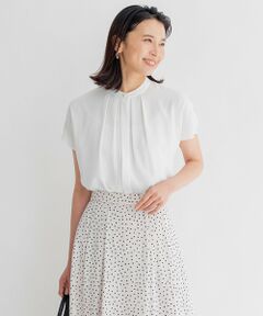 L size ONWARD(大きいサイズ) / エルサイズオンワード シャツ・ブラウス | 【洗える】バックサテンアムンゼン パールボタン ブラウス