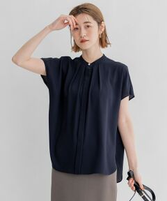 L size ONWARD(大きいサイズ) / エルサイズオンワード シャツ・ブラウス | 【洗える】バックサテンアムンゼン パールボタン ブラウス