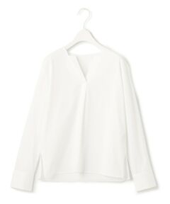 L size ONWARD(大きいサイズ) / エルサイズオンワード カットソー | 【洗える】 ブラウスライクジャージー ヘンリーネックカットソー