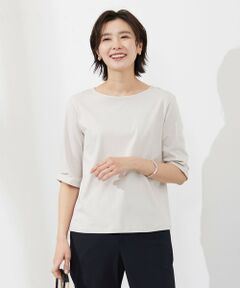 L size ONWARD(大きいサイズ) / エルサイズオンワード カットソー | 【接触冷感・UVケア】スムースジャージー タックスリーブ カットソー