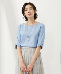 L size ONWARD(大きいサイズ) / エルサイズオンワード カットソー | 【接触冷感・UVケア】スムースジャージー タックスリーブ カットソー