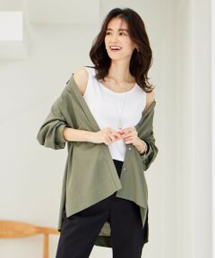 L size ONWARD(大きいサイズ) / エルサイズオンワード タンクトップ | コットンリブ ノースリーブ カットソー