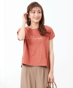 【美人百花6月号掲載】フレンチスリーブロゴ Tシャツ