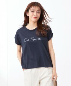 【美人百花6月号掲載】フレンチスリーブロゴ Tシャツ