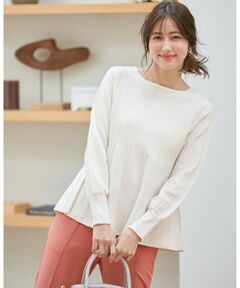 L size ONWARD(大きいサイズ) / エルサイズオンワード ニット・セーター | 【洗える】ペプラム ニット