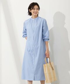 L size ONWARD(大きいサイズ) / エルサイズオンワード ロング・マキシ丈ワンピース | 【WEB限定カラーあり・洗える・接触冷感・UVカット・イージーケア】 エステネージュストライプ ワンピース