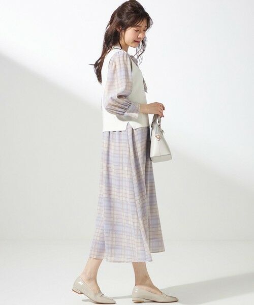 L size ONWARD(大きいサイズ) / エルサイズオンワード セットアップ | 【2SET】ニットジレワンピース セット | 詳細20