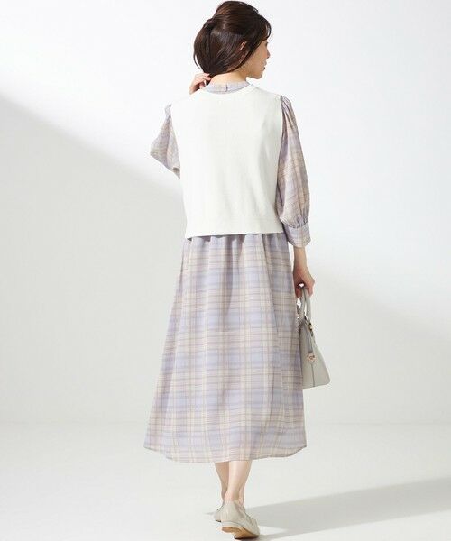 L size ONWARD(大きいサイズ) / エルサイズオンワード セットアップ | 【2SET】ニットジレワンピース セット | 詳細21