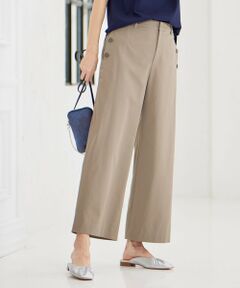L size ONWARD(大きいサイズ) / エルサイズオンワード その他パンツ | 【洗える・吸水速乾】コットン麻シェルドライ ワイド パンツ
