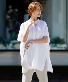 L size ONWARD(大きいサイズ) / エルサイズオンワード シャツ・ブラウス | 【洗える】ヴィンテージスパンブロード プルオーバーブラウス