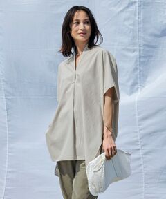 L size ONWARD(大きいサイズ) / エルサイズオンワード シャツ・ブラウス | 【洗える】ヴィンテージスパンブロード プルオーバーブラウス