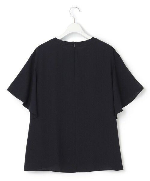 【洗える】バックサテンアムンゼン ネックステッチ ブラウス 洗える】バックサテンアムンゼン ネックステッチ ブラウス