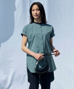 L size ONWARD(大きいサイズ) / エルサイズオンワード カットソー | 【洗える】 タイプライタージャージーコンビ カットソー