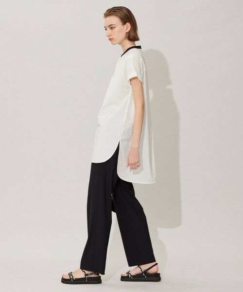 L size ONWARD(大きいサイズ) / エルサイズオンワード カットソー | 【洗える】 タイプライタージャージーコンビ カットソー | 詳細2