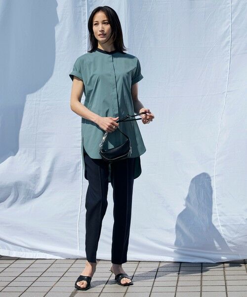 L size ONWARD(大きいサイズ) / エルサイズオンワード カットソー | 【洗える】 タイプライタージャージーコンビ カットソー | 詳細5